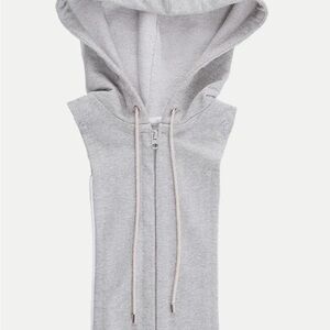 Veronica Beard grey hoodie dickey